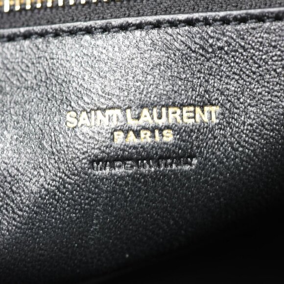 Yves Saint Laurent  Cabas Baby Leather Tote Shoulder Bag Gray - Picture 11 of 12